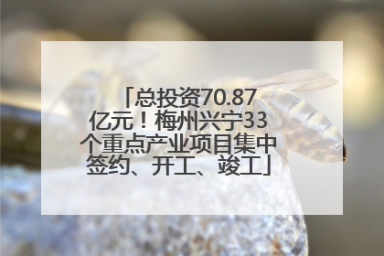 总投资70.87亿元！梅州兴宁33个重点产业项目集中签约、开工、竣工