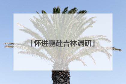 怀进鹏赴吉林调研
