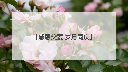 感恩父爱 岁月同庆