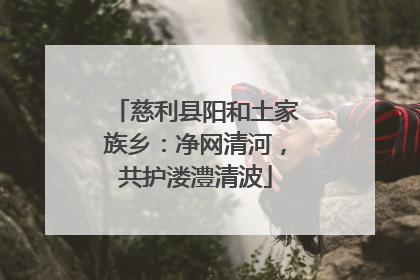 慈利县阳和土家族乡：净网清河，共护溇澧清波