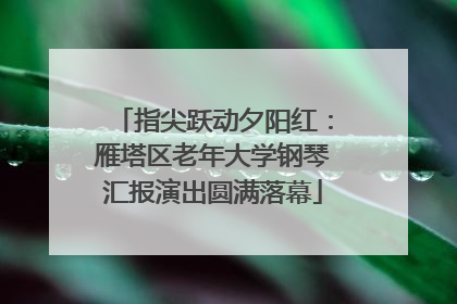 指尖跃动夕阳红：雁塔区老年大学钢琴汇报演出圆满落幕