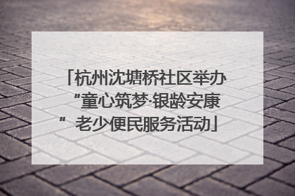 杭州沈塘桥社区举办“童心筑梦·银龄安康”老少便民服务活动