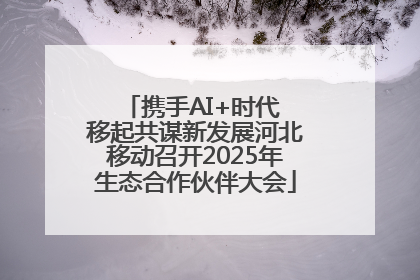 携手AI+时代 移起共谋新发展河北移动召开2025年生态合作伙伴大会