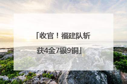 收官！福建队斩获4金7银9铜