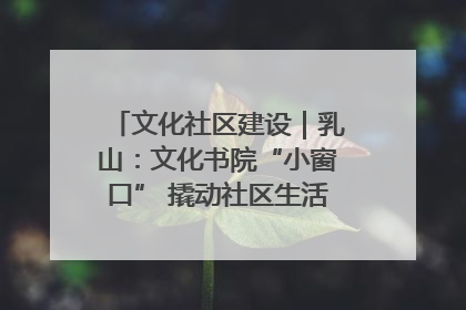 文化社区建设｜乳山：文化书院“小窗口” 撬动社区生活“大幸福”