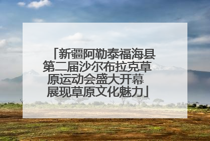新疆阿勒泰福海县第二届沙尔布拉克草原运动会盛大开幕 展现草原文化魅力