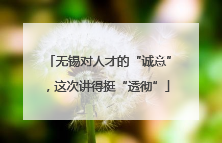 无锡对人才的“诚意”，这次讲得挺“透彻”