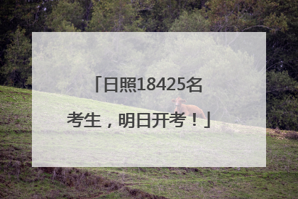 日照18425名考生，明日开考！