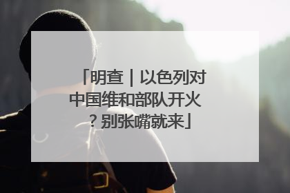 明查｜以色列对中国维和部队开火？别张嘴就来