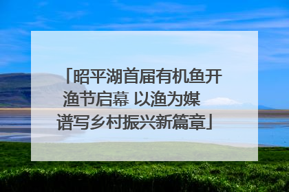 昭平湖首届有机鱼开渔节启幕 以渔为媒 谱写乡村振兴新篇章