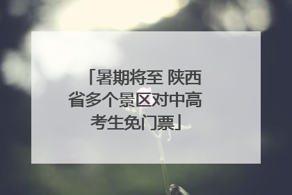 暑期将至 陕西省多个景区对中高考生免门票
