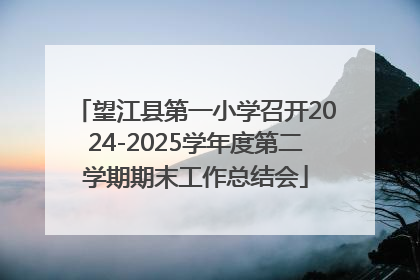 望江县第一小学召开2024-2025学年度第二学期期末工作总结会