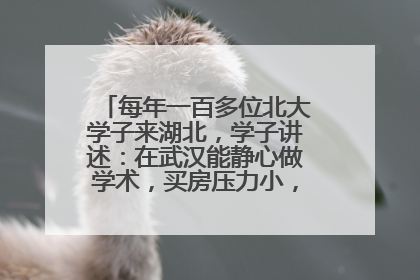 每年一百多位北大学子来湖北，学子讲述：在武汉能静心做学术，买房压力小，创业成本低