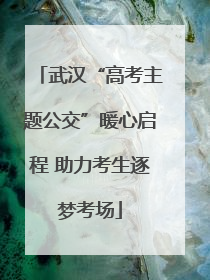 武汉“高考主题公交”暖心启程 助力考生逐梦考场