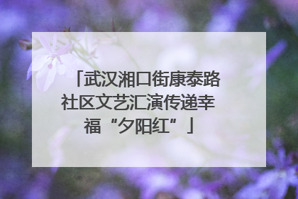 武汉湘口街康泰路社区文艺汇演传递幸福“夕阳红”