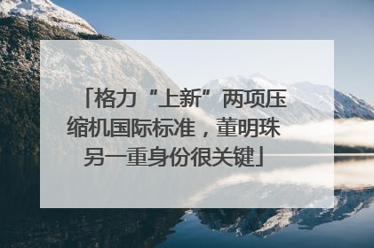 格力“上新”两项压缩机国际标准，董明珠另一重身份很关键