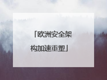 欧洲安全架构加速重塑