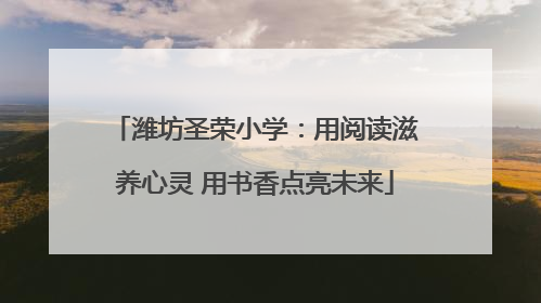 潍坊圣荣小学：用阅读滋养心灵 用书香点亮未来