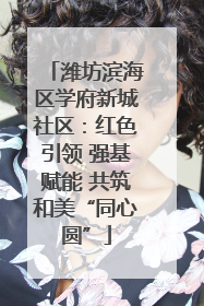 潍坊滨海区学府新城社区：红色引领 强基赋能 共筑和美“同心圆”