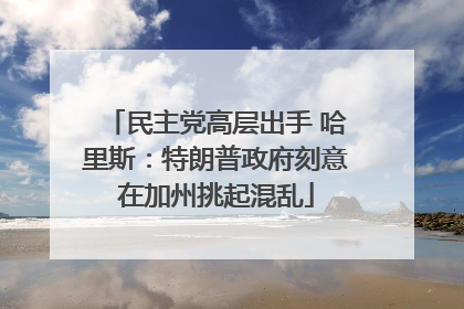民主党高层出手 哈里斯：特朗普政府刻意在加州挑起混乱