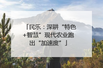 民乐：深耕“特色+智慧”现代农业跑出“加速度”