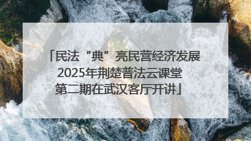 民法“典”亮民营经济发展 2025年荆楚普法云课堂第二期在武汉客厅开讲
