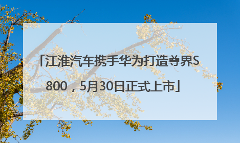 江淮汽车携手华为打造尊界S800，5月30日正式上市