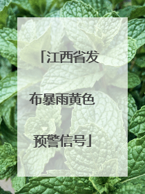 江西省发布暴雨黄色预警信号
