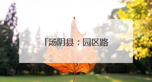 汤阴县：园区路灯“亮了”企业员工“笑了”