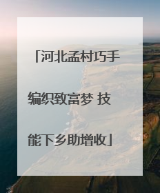 河北孟村巧手编织致富梦 技能下乡助增收