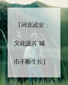 河北武安：文化滋养 城市不断生长