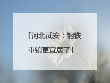 河北武安：钢铁重镇更宜居了