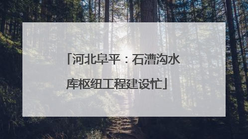 河北阜平：石漕沟水库枢纽工程建设忙