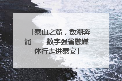泰山之麓，数潮奔涌——数字强省融媒体行走进泰安