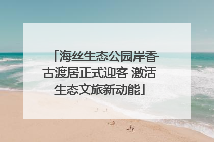 海丝生态公园岸香·古渡居正式迎客 激活生态文旅新动能