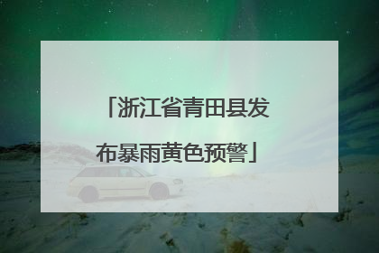 浙江省青田县发布暴雨黄色预警