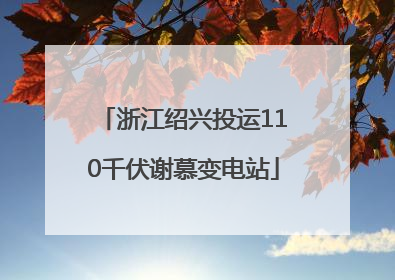 浙江绍兴投运110千伏谢慕变电站
