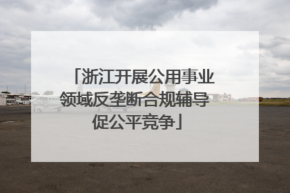 浙江开展公用事业领域反垄断合规辅导 促公平竞争
