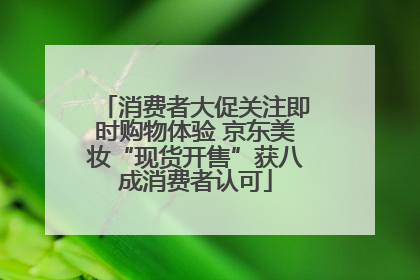 消费者大促关注即时购物体验 京东美妆“现货开售”获八成消费者认可
