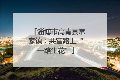 淄博市高青县常家镇：共富路上“一路生花”