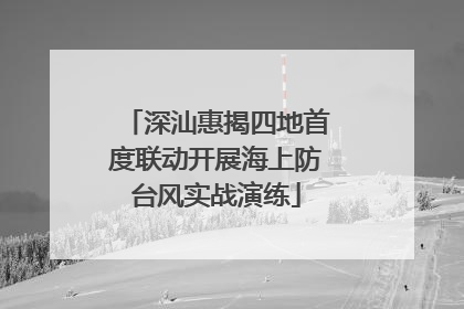 深汕惠揭四地首度联动开展海上防台风实战演练
