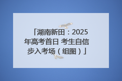 湖南新田：2025年高考首日 考生自信步入考场（组图）
