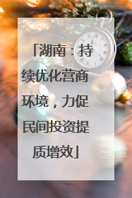 湖南：持续优化营商环境，力促民间投资提质增效