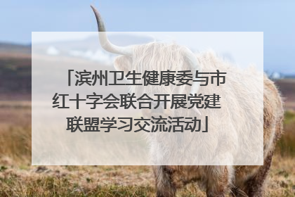 滨州卫生健康委与市红十字会联合开展党建联盟学习交流活动
