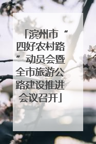 滨州市“四好农村路”动员会暨全市旅游公路建设推进会议召开
