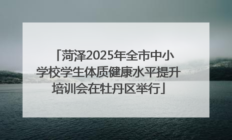 菏泽2025年全市中小学校学生体质健康水平提升培训会在牡丹区举行