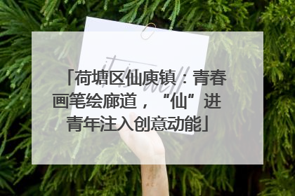 荷塘区仙庾镇：青春画笔绘廊道，“仙”进青年注入创意动能