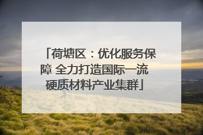 荷塘区：优化服务保障 全力打造国际一流硬质材料产业集群
