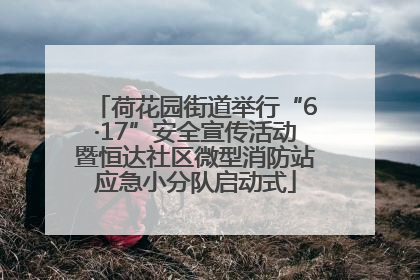 荷花园街道举行“6·17”安全宣传活动暨恒达社区微型消防站应急小分队启动式