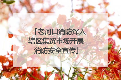 老河口消防深入辖区集贸市场开展消防安全宣传